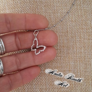 Lepke medál  - ékszer - nyaklánc - medál - Meska.hu