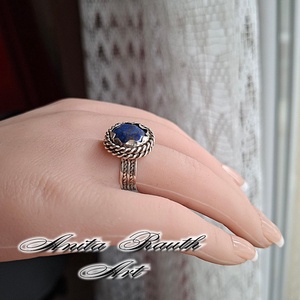 Lapis lazuli gyűrű - ékszer - gyűrű - statement gyűrű - Meska.hu