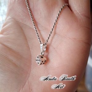 Dobókocka medál/charm - ékszer - nyaklánc - medál - Meska.hu