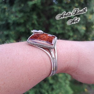 Kígyóbőr achát karperec - ékszer - karkötő - karperec - Meska.hu