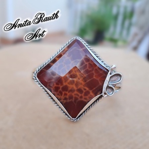 Kígyóbőr achát karperec - ékszer - karkötő - karperec - Meska.hu