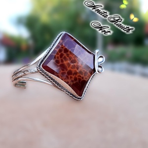 Kígyóbőr achát karperec - ékszer - karkötő - karperec - Meska.hu