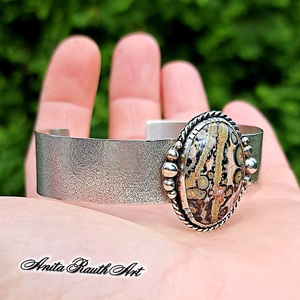 Leopárd jáspis karkötő  - ékszer - karkötő - karperec - Meska.hu