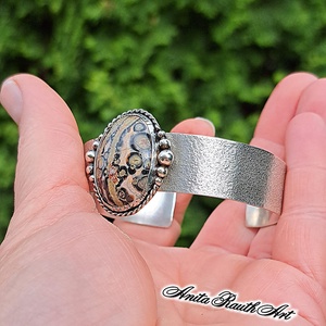 Leopárd jáspis karkötő  - ékszer - karkötő - karperec - Meska.hu