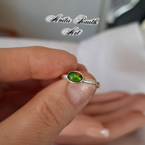 Feketeopál szett (medál és gyűrű) - ékszer - nyaklánc - medál - Meska.hu