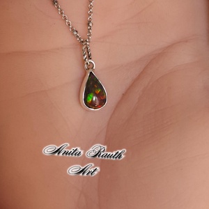 Feketeopál szett (medál és gyűrű) - ékszer - nyaklánc - medál - Meska.hu