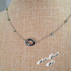 Swarovski köves ezüst nyaklánc, Ékszer, Nyaklánc, Medálos nyaklánc, Ékszerkészítés, Ötvös, MESKA