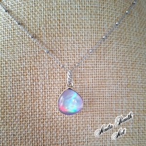 Aurora opál medál , Ékszer, Nyaklánc, Medál, Ékszerkészítés, Ötvös, MESKA