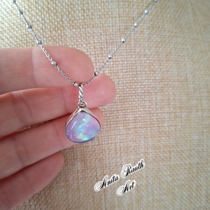 Aurora opál medál  - ékszer - nyaklánc - medál - Meska.hu