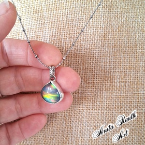 Aurora opál medál , Ékszer, Nyaklánc, Medál, Ékszerkészítés, Ötvös, MESKA