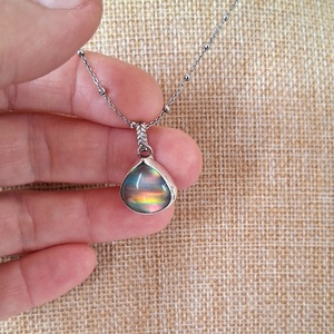 Aurora opál medál  - ékszer - nyaklánc - medál - Meska.hu