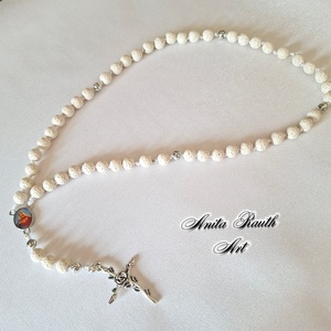 Rózsafüzér lávakő gyöngyökkel - otthon & életmód - vallás - lánc & füzér - Meska.hu