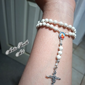 Rózsafüzér lávakő gyöngyökkel - otthon & életmód - vallás - lánc & füzér - Meska.hu