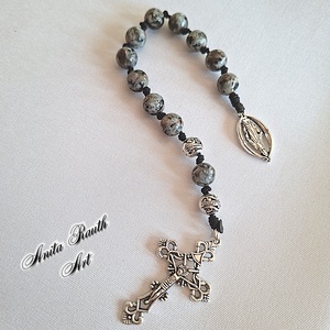 Rózsafüzér yooperlite gyöngyökkel - otthon & életmód - vallás - lánc & füzér - Meska.hu