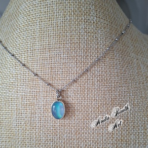 Aurora opál ovális medál - Meska.hu