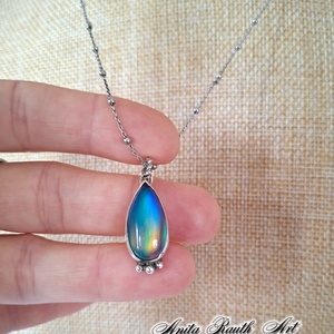 Aurora opál csepp medál - Meska.hu