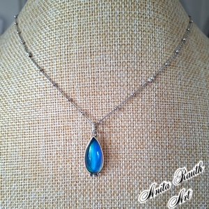 Aurora opál csepp medál - ékszer - nyaklánc - medál - Meska.hu