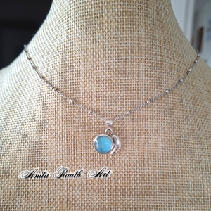 Aurora opál holdmedál - ékszer - nyaklánc - medál - Meska.hu