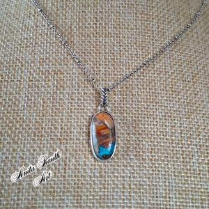Színes türkiz medál  (Spiny Oyster Turquoise) - ékszer - nyaklánc - medál - Meska.hu