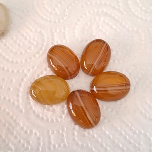 Narancs Botswana achát cabochon - kellékek & szerszámok - gyöngyfűzés kellékek - cabochon - Meska.hu