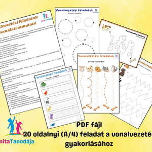 Vonalvezetési feladatok kisgyerekeknek - Meska.hu