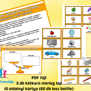 Súlyok összehasonlítása (kártyajáték), Játék & Sport, Készségfejlesztő és Logikai játék, Oktató játékok, Fotó, grafika, rajz, illusztráció, MESKA
