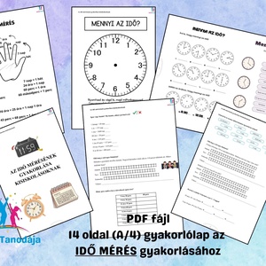 Időmérés gyakorlása kisiskolásoknak - Meska.hu