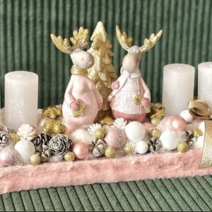 Szarvasos adventi , Karácsony, Adventi díszek, Adventi asztaldísz, Mindenmás, MESKA