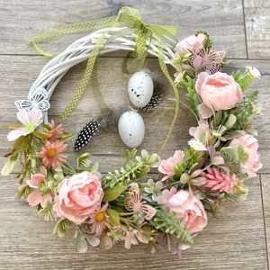 Tavaszi virágos kopogtató  - Meska.hu