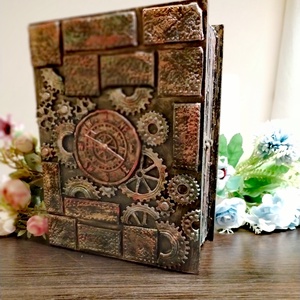  Iránytűs könyv alakú doboz - otthon & életmód - dekoráció - asztal és polc dekoráció - díszdoboz - Meska.hu