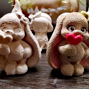 Nyuszi figura (kerámia porból) , Otthon & Életmód, Dekoráció, Dísztárgy, Festett tárgyak, MESKA