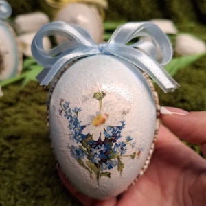 Húsvéti tojásdísz, Otthon & Életmód, Dekoráció, Asztal és polc dekoráció, Asztaldísz, Decoupage, transzfer és szalvétatechnika, MESKA