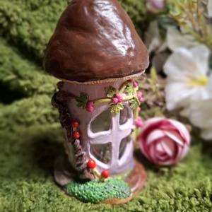Tündérház, gombaház, Otthon & Életmód, Dekoráció, Dísztárgy, Festett tárgyak, Gyurma, MESKA