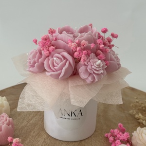 Gyertya virágcsokor  - Meska.hu