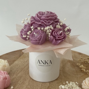 Gyertya virágcsokor , Otthon & Életmód, Gyertya, illat, aroma, Gyertya, Gyertya-, mécseskészítés, MESKA