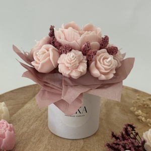 Gyertya virágcsokor  - Meska.hu