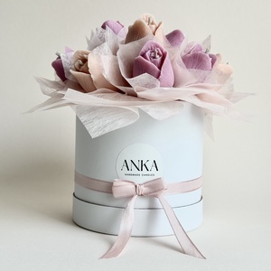 Gyertya Virág Box - otthon & életmód - virágdekoráció - virágok - virágbox - Meska.hu