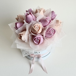 Gyertya Virág Box - otthon & életmód - virágdekoráció - virágok - virágbox - Meska.hu