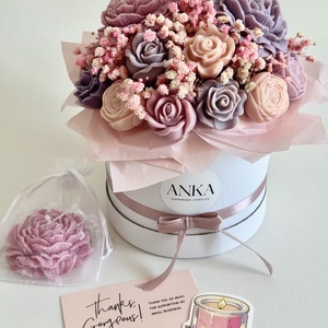 Gyertya Virág Box - otthon & életmód - virágdekoráció - virágok - virágbox - Meska.hu