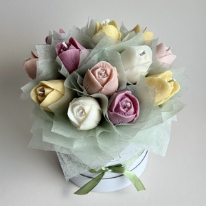 Gyertya Virág Box - otthon & életmód - virágdekoráció - virágok - virágbox - Meska.hu