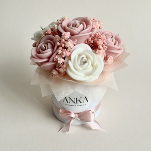 Gyertya Virág Box , Otthon & Életmód, Gyertya, illat, aroma, Gyertya, Gyertya-, mécseskészítés, MESKA