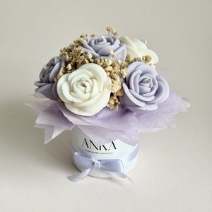 Gyertya Virág Box , Otthon & Életmód, Gyertya, illat, aroma, Gyertya, Gyertya-, mécseskészítés, MESKA