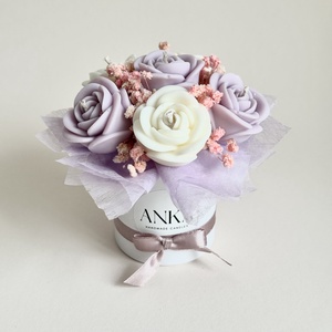 Gyertya Virág Box , Otthon & Életmód, Gyertya, illat, aroma, Gyertya, Gyertya-, mécseskészítés, MESKA