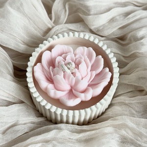 Gyertyatál - Bazsarózsa, Otthon & Életmód, Gyertya, illat, aroma, Gyertya, Gyertya-, mécseskészítés, MESKA