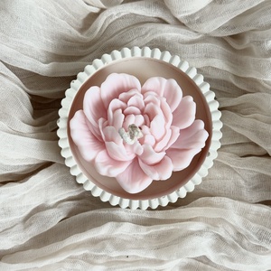 Gyertyatál - Bazsarózsa - otthon & életmód - gyertya, illat, aroma - gyertya - Meska.hu