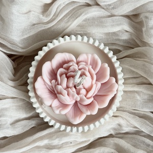 Gyertyatál - Bazsarózsa - otthon & életmód - gyertya, illat, aroma - gyertya - Meska.hu