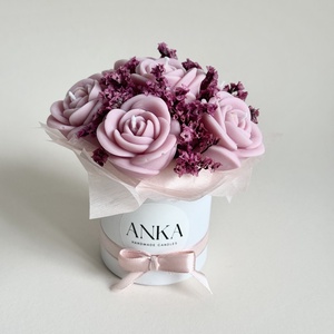 Gyertya Virág Box , Otthon & Életmód, Gyertya, illat, aroma, Gyertya, Gyertya-, mécseskészítés, MESKA