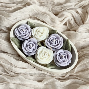 Gyertyatál - Rózsa kert, Otthon & Életmód, Gyertya, illat, aroma, Gyertya, Gyertya-, mécseskészítés, MESKA