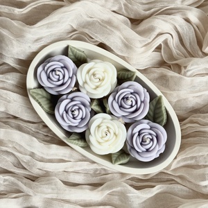 Gyertyatál - Rózsa kert - otthon & életmód - gyertya, illat, aroma - gyertya - Meska.hu