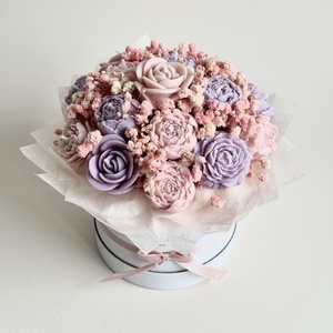 Gyertya Virág Box - otthon & életmód - virágdekoráció - virágok - virágbox - Meska.hu